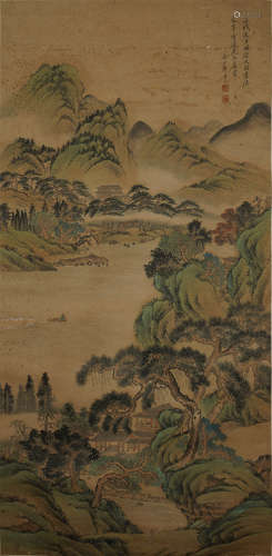 A CHINESE LANDSCAPE PAINTING, YUN SHOUPING Mark