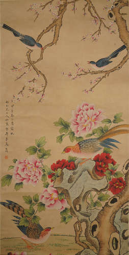 A CHINESE FLOWERS PAINTING, MAJIATONG Mark