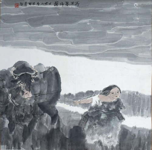 A Chinese Landscape painting, ZHOU SICONG Mark