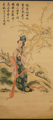 A CHINESE LADY PAINTING,FEIDANXU Mark