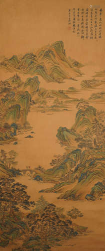 A CHINESE LANDSCAPE PAINTING ,WANG SHIMIN Mark