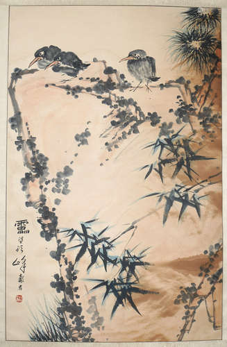 A CHINESE LANDSCAPE PAINTING, PANTIANSHOU Mark