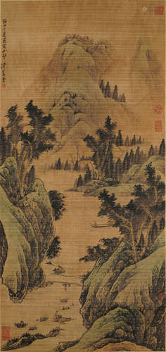 A CHINESE LANDSCAPE PAINTING ,CHENLAOLIAN Mark