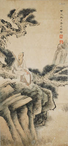 A CHINESE LANDSCAPE PAINTING ,JINTINGBIAO Mark