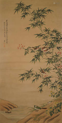 A CHINESE BAMBOO PAINTING ,YUNSHOUPING Mark