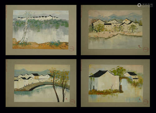 A CHINESE ALBUM OF LANDSCAPE PAINTING, WUGUANZHONG