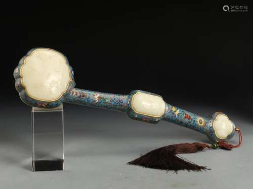 A  ENAMELLED  JADE RUYI SCEPTER