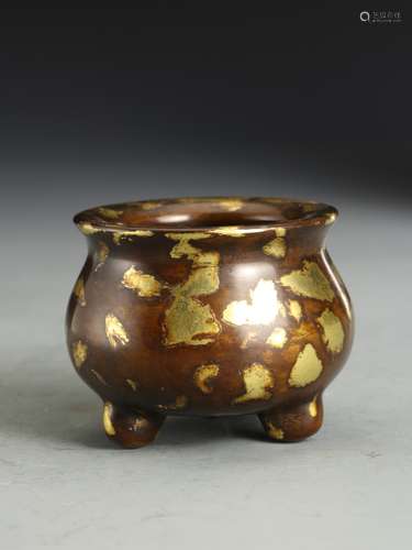 A CHAN GILT BRONZE BURNER