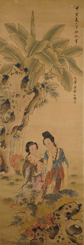 A CHINESE LADY PAINTING,HUANGSHANSHOU Mark