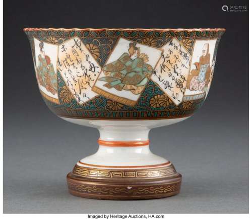 A Japanese Kutani Compote, late 19th century Marks: six-char...