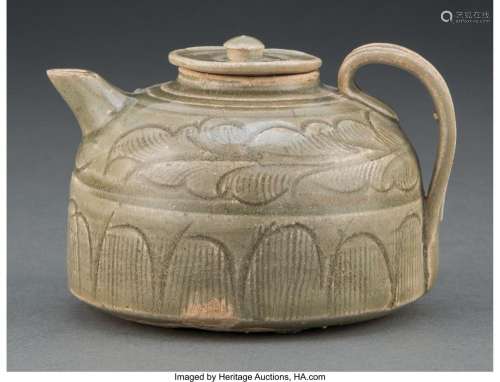 A Chinese Celadon Glazed Ewer and Cover, Zhejiang, Northern ...