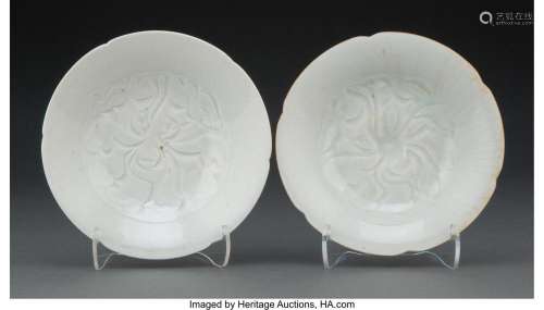 A Pair of Chinese Qingbai Dishes 5-3/4 x 1-1/4 inches (14.6 ...
