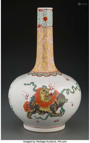 A Chinese Famille Verte Porcelain Vase Marks: six-character ...