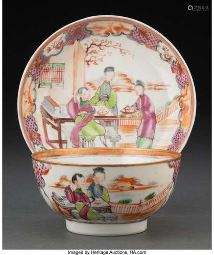 A Chinese Export Porcelain Bowl and Saucer, Qianlong period ...