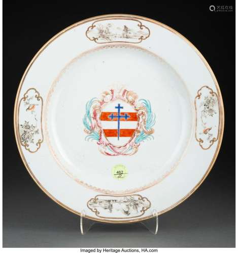 A Chinese Export Porcelain Plate, 18th century 12-5/8 x 1-5/...