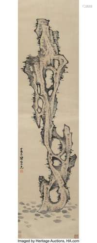 Chen Chongguang (Chinese 1838-1896) Landscape Ink and color ...