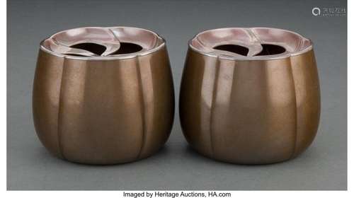 Nakagawa Joeki X (Japanese, 1880-1940) A Pair of Covered Ash...