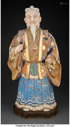 A Japanese Porcelain Figure 25 x 12-1/2 x 9-1/2 inches (63.5...