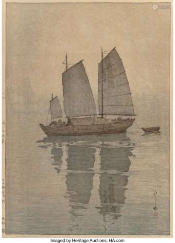 Yoshida Hiroshi (Japanese, 1876-1950) The Inland Sea: Sailin...