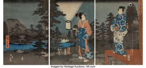 Utagawa Hiroshige I (Japanese, 1797-1858) and Utagawa Kunisa...
