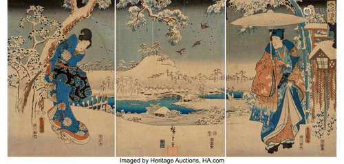 Utagawa Hiroshige I (Japanese, 1797-1858) and Utagawa Kunisa...