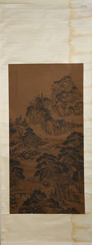 A Wen zhengmingn's landscape painting