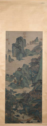 A Zhao boju's green landscape painting