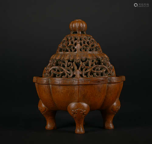 A bamboo censer