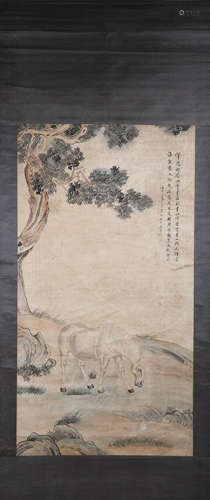 A Ma jin's horse riding painting