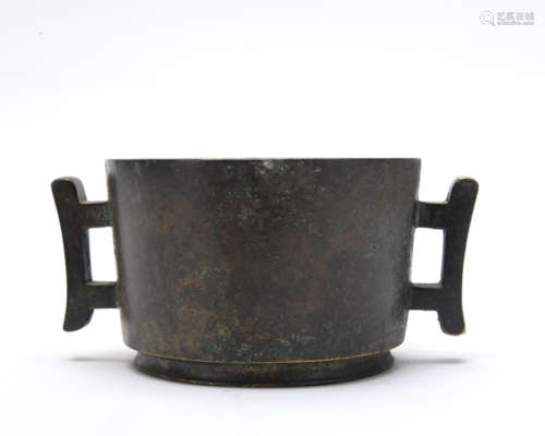 A bronze censer