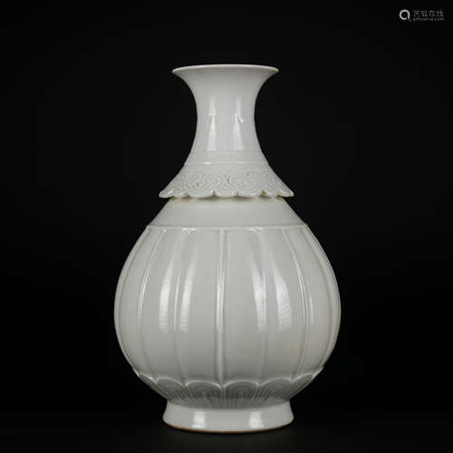 A celadon-glazed pear-shaped vase