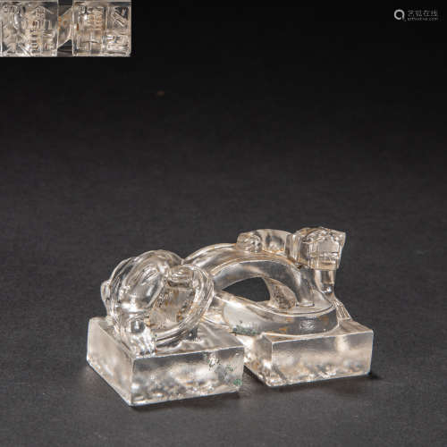 CHINESE GLASS SEAL, HAN DYNASTY