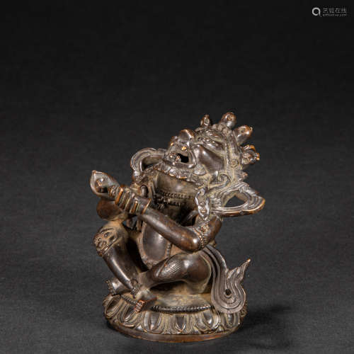 CHINESE BRONZE BUDDHA STATUE, QING DYNASTY