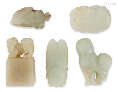 Five Chinese Jade Carvings