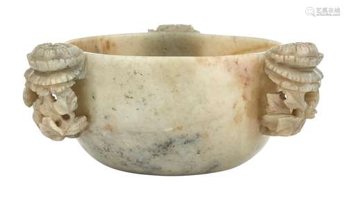 A Large Chinese Mughal-Style Jade Bowl