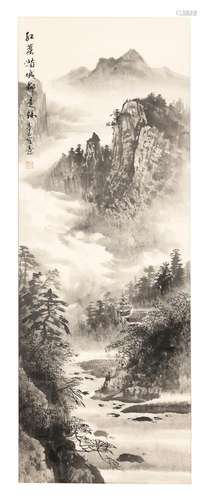 A Chinese School Painting, mounted as a hanging scroll