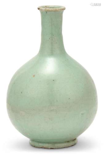 A Korean Celadon Glazed Bottle Vase