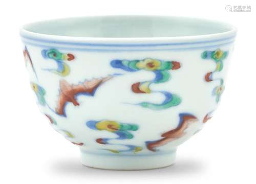 A Chinese Doucai Porcelain Cup