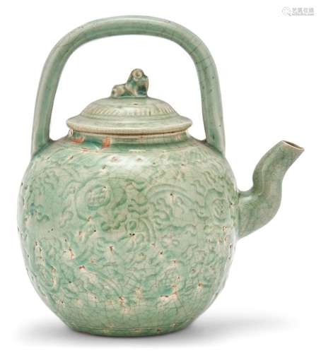 A Korean Celadon Glazed Teapot