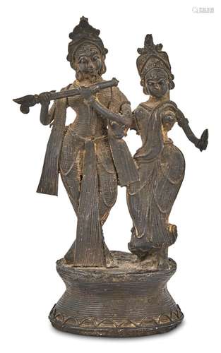 An Indian Bronze Figure of Vishnu and Radha