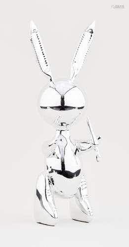 Sculpture en résine: "Balloon Rabbit Silver L".Edi...