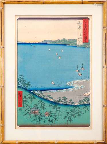 Estampe de Utagawa HIROSHIGE (1797 1858). De la série des vu...