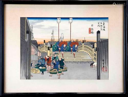 Estampe de Utagawa HIROSHIGE (1797 1858). De la série les ci...