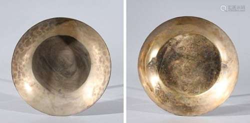Two Antique Indian Gilt Metal Bowls