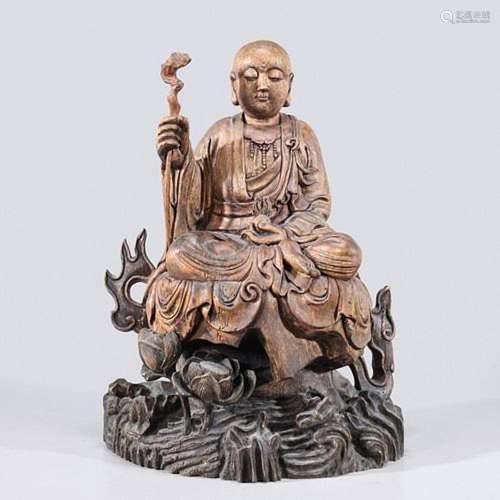 Chinese Carved Wood Buddha Statue