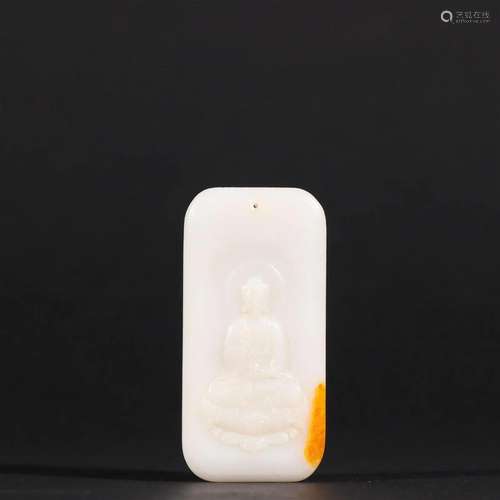 Hetian Jade Buddha Pattern Plaque