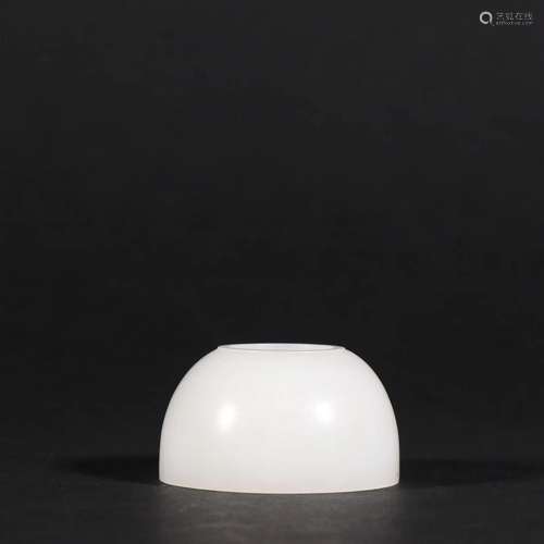 Hetian White Jade Plain Waterpot