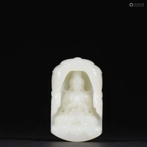 Hetian Jade Avalokitasvara Hang Ornament