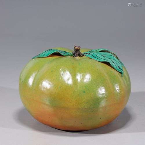 Chinese Enameled Porcelain Fruit Form