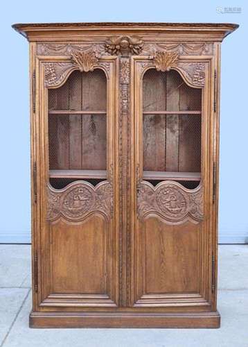 Large Carved Wood Cabinet